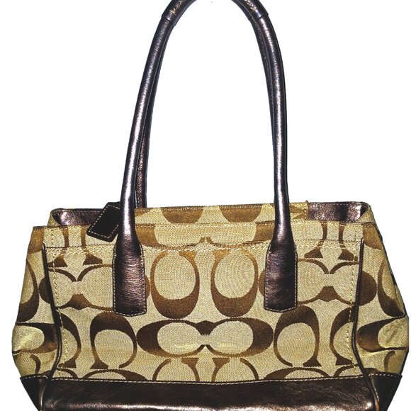 Coach Designer Signature Tote Handbag - Picture 3 of 3